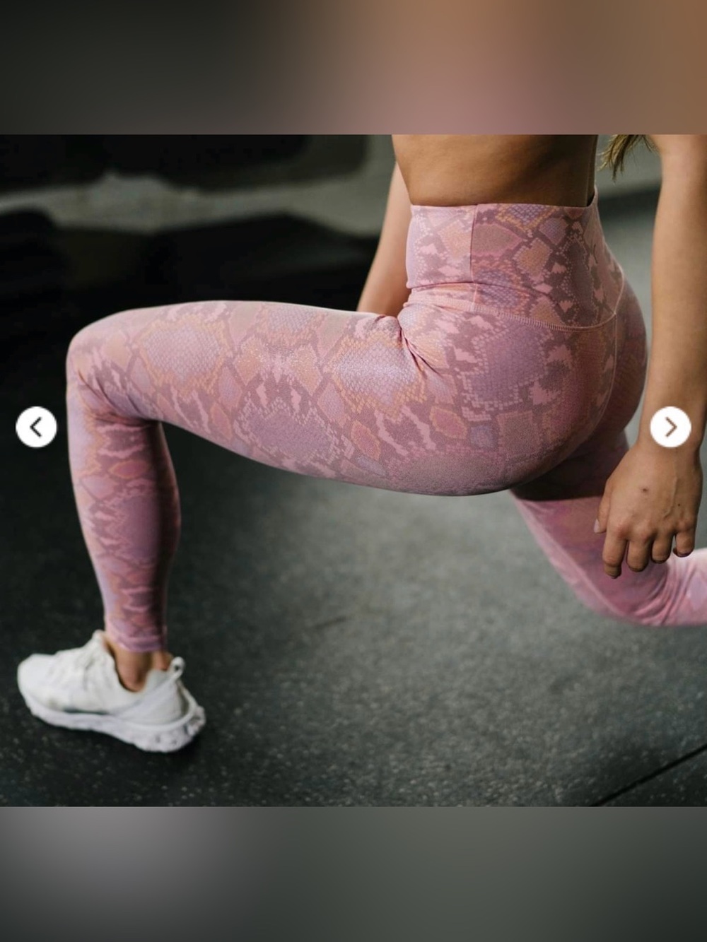 Zyia Pink Mojave Light N Tight High Rise snakeskin print Leggings size 8-10